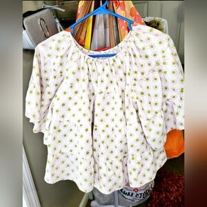 Vintage 1970s Handmade Blousy Top Sz S/M